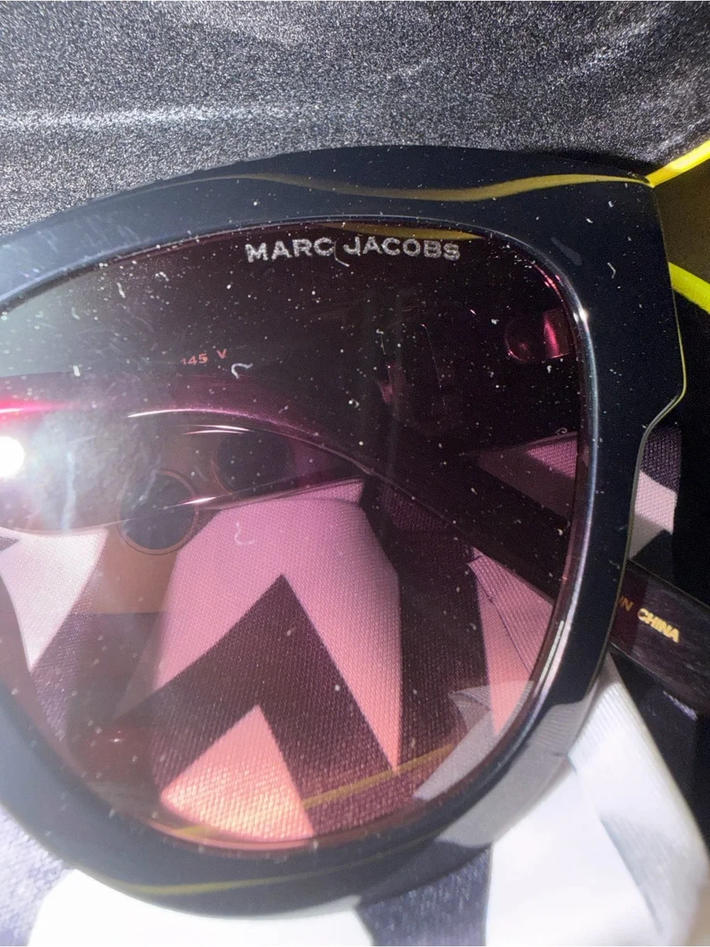 Marc Jacobs Black Frame Sunglasses with Brown Gradient Lenses